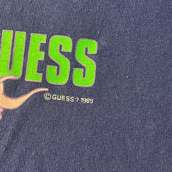 Vintage 1989 Men’s L Guess Jeans USA Single Stitch Graphic T-Shirt Rare - Picture 6 of 9